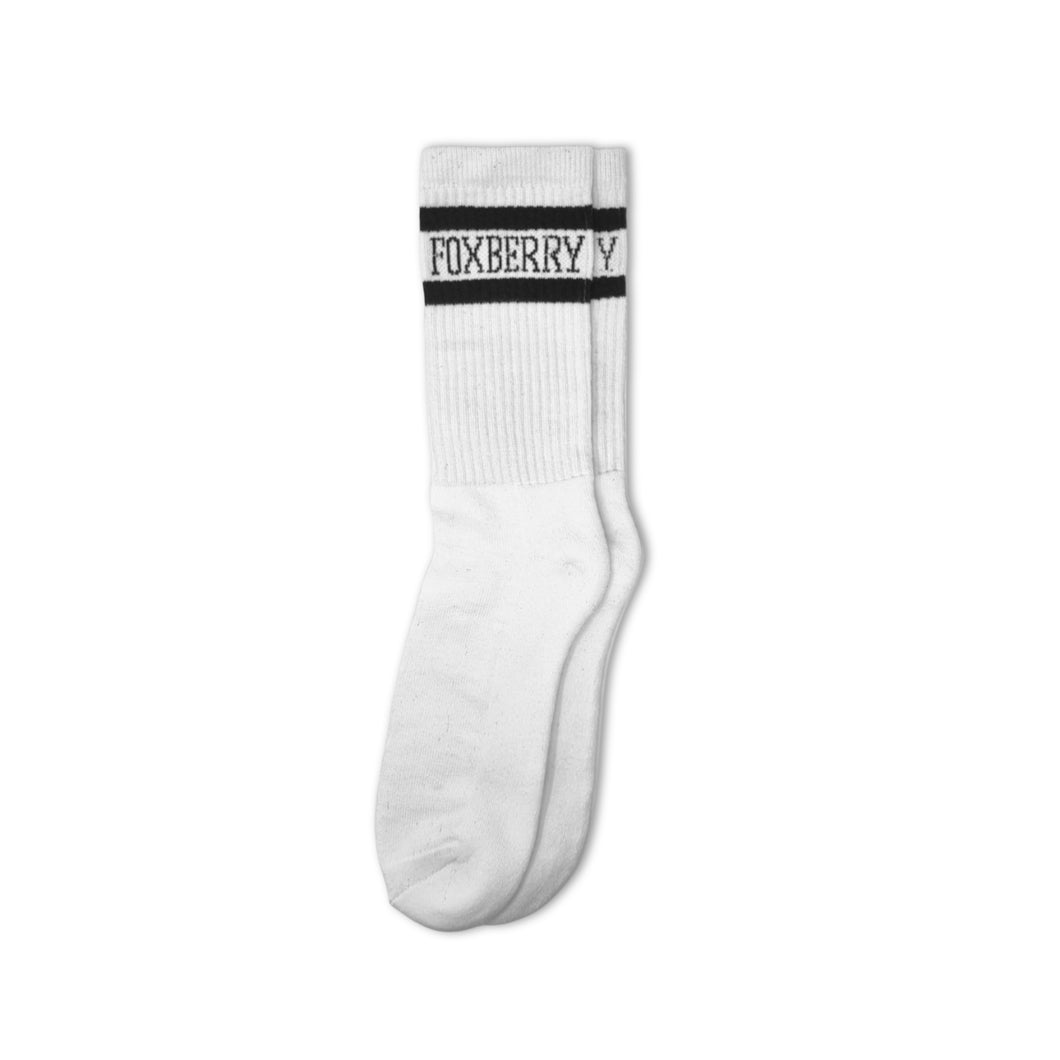 Stripped Ribbed Foxberry Socks