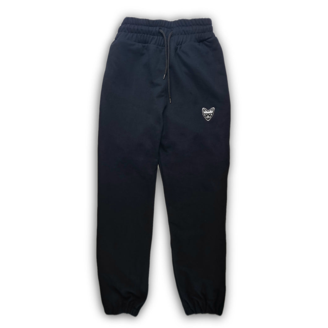 FOX LOGO BLACK COTTON JOGGERS